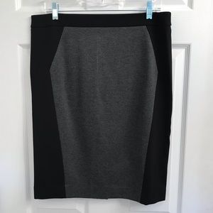 Ann Taylor LOFT Skirt Gray and Black Knit Size 12 NWT